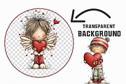 Quirky Valentine Boy Clipart, an Illustration by Libby Wishes (Thumbnail 4 of 7)