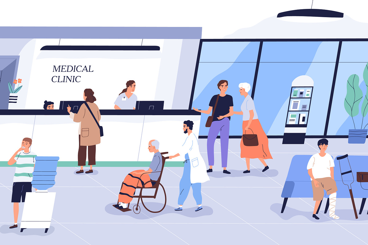 People in modern medical clinic, a Healthcare Illustration by Good Studio (Photo 2 of 3)
