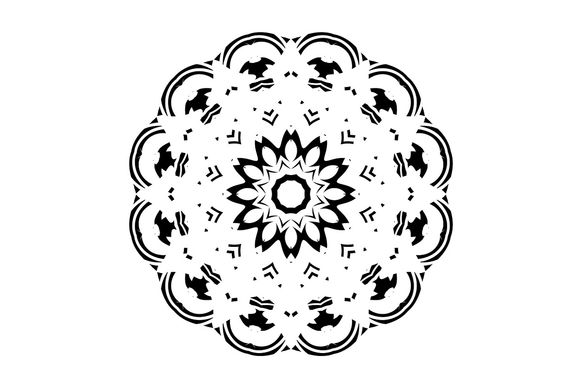 Modern Black and White Mandala Pack, a Decorative Illustration by NJ Himel (Photo 56 of 101)