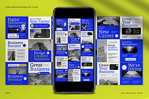 Blue Minimalism Business Instagram, a Social Media Template by graphicook