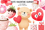 Cute Valentine Clipart, an Illustration by CreationArt (Thumbnail 1 of 7)