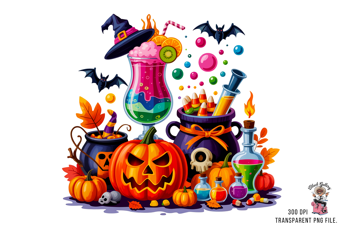 Halloween Potion PNG Bundle, a Graphic by Clipart Studio (Photo 8 of 11)