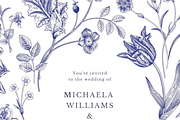 Delft Blue Wedding Invitation Suite, an Invitation Template by ForeverPrint (Thumbnail 5 of 8)