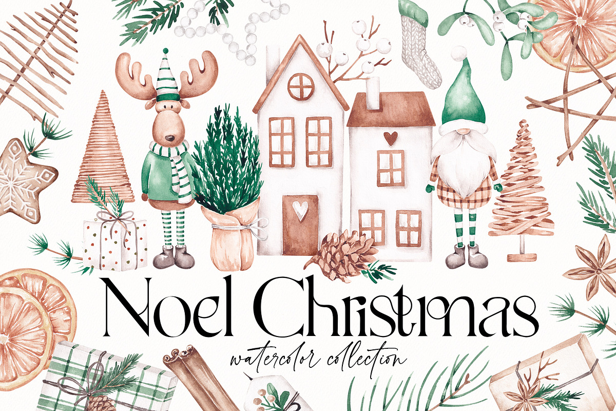 Noel Christmas Collection, a Seasonal Illustration by SirenaArt (Photo 1 of 20)