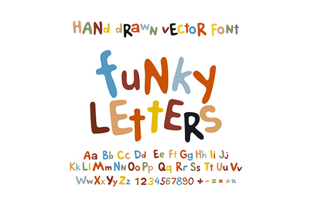 ABC alphabet funky letters children, a Graphic by Rommeo79