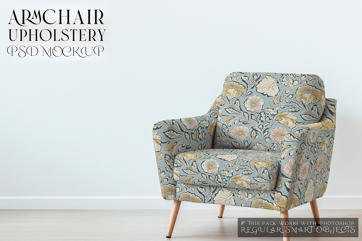 Armchair Upholstery Mockup, a Product Mockup by mock-ups (Photo 1 of 15)