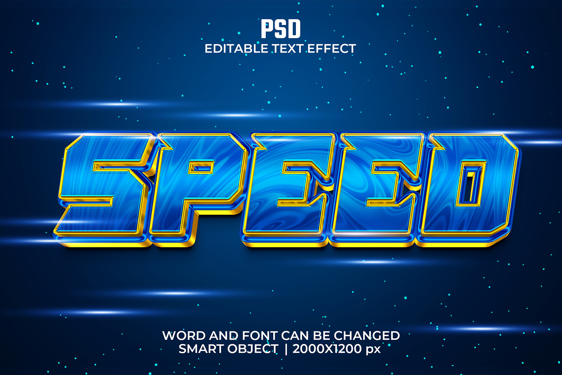 Speed 3d Editable Psd Text Effect | Layer Styles ~ Creative Market