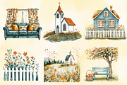 Golden Hour Easter Clipart, an Illustration by NadiaTheronArt (Thumbnail 4 of 5)