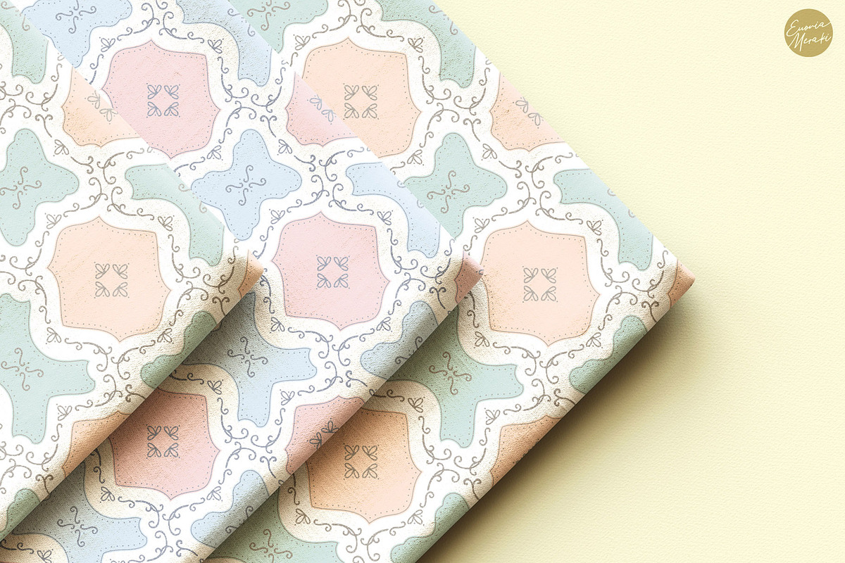 Cottagecore Pattern 16 Royal Tiles, a Pattern Graphic by Euonia Meraki (Photo 3 of 20)