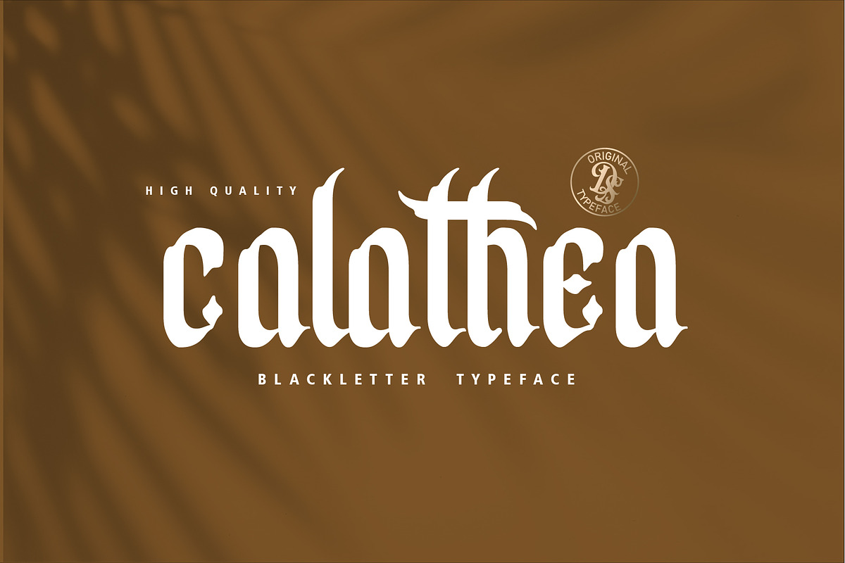 Calathea Blackletter Font, a Blackletter Font by dansdesign (Photo 1 of 6)