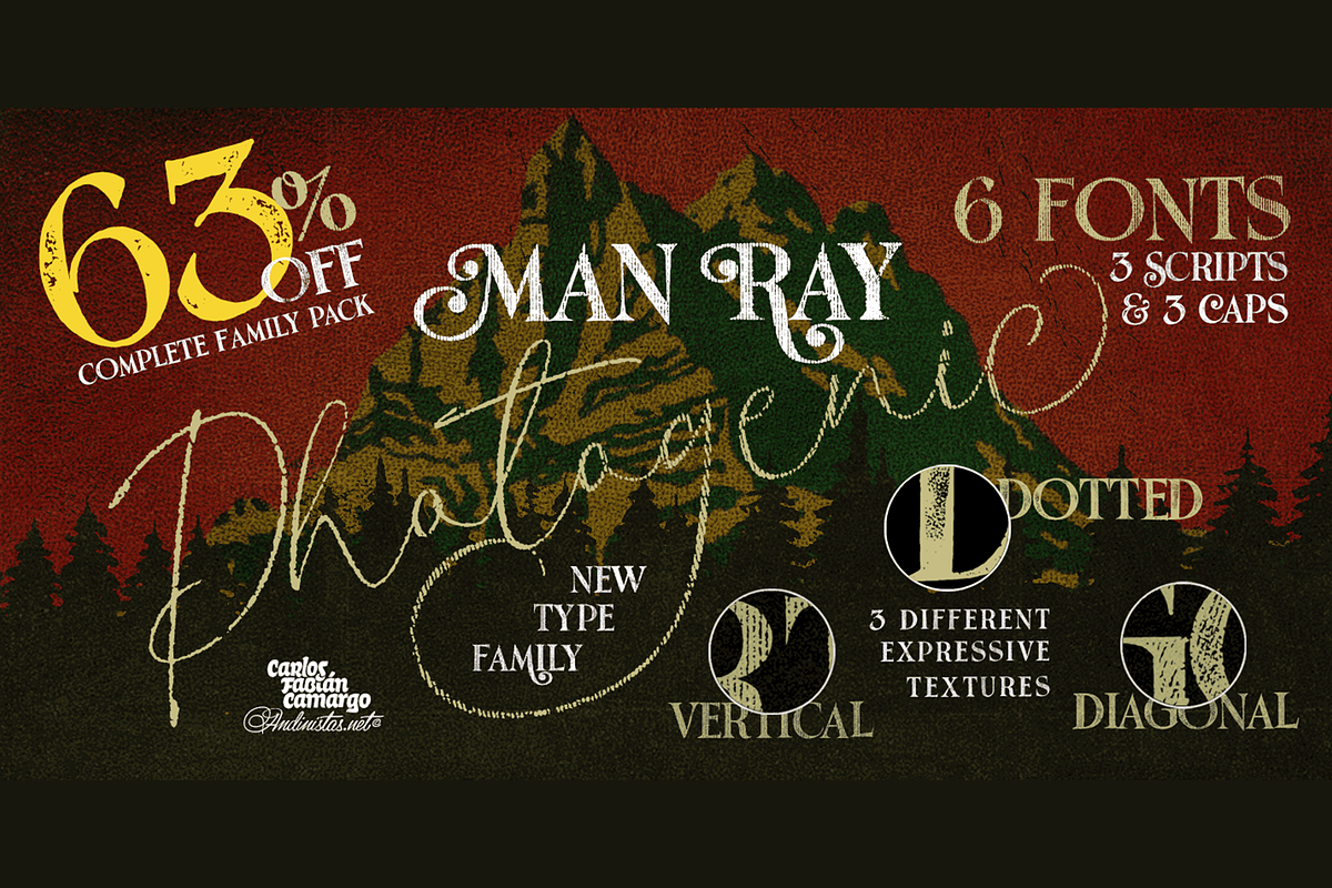 ManRay Font Duo / 63% OFF, a Font by Andinistas Fonts (Photo 1 of 16)