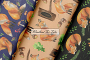 Watercolor Fox Seamless Patterns, an Animal Illustration by OlDm_Shop (Thumbnail 5 of 10)