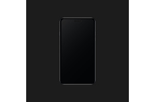 Black smartphone mockup, a Technology Illustration by Vector Creator