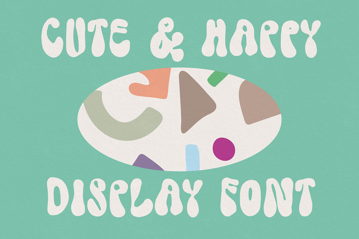 Chubby Flower - Groovy & Playful, a Font by Deeezy (Photo 2 of 6)