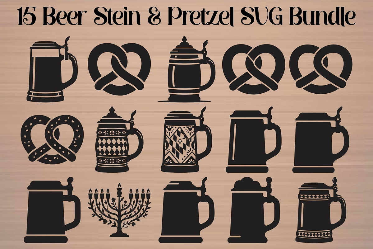 Beer Stein & Pretzel SVG Bundle, an Object Graphic by Gfx_Store (Photo 16 of 16)