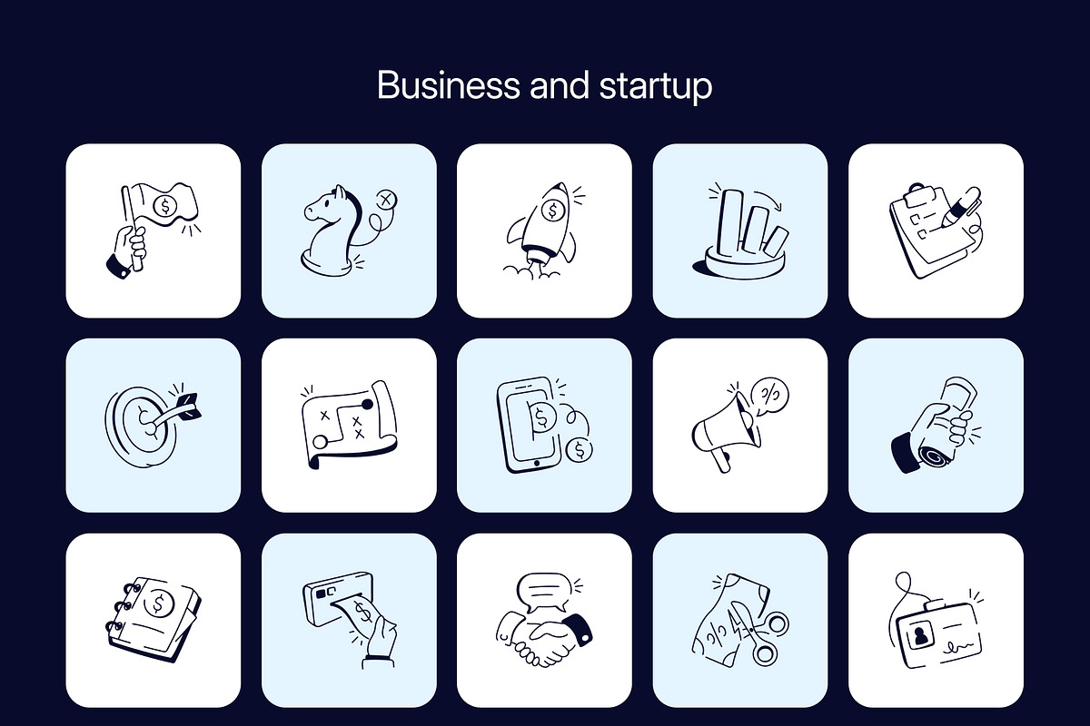 850 Business and Tech Doodle Icons, an Outline Icon by Vectors Market (Photo 11 of 19)
