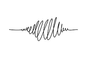Messy scribble arrow line