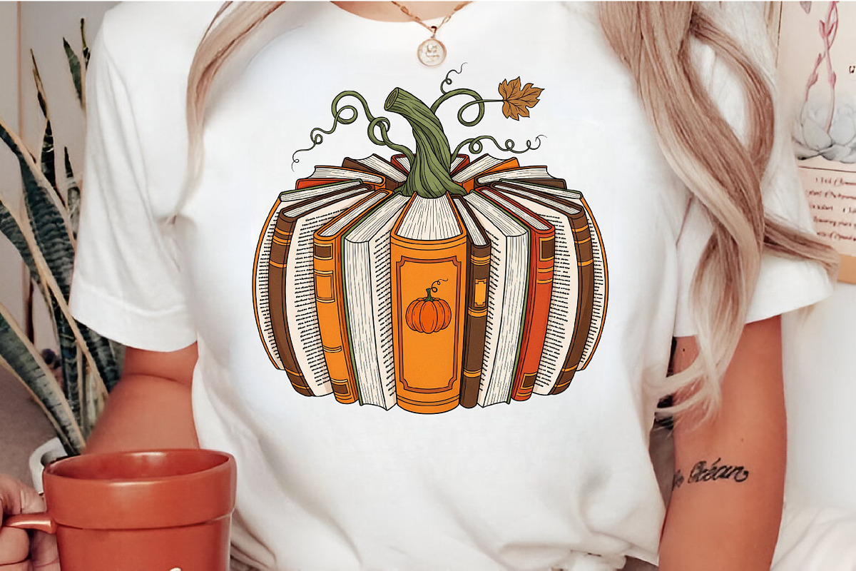 Fall Book Pumpkin Halloween Teacher, an Illustration by Craft Nest (Photo 2 of 6)