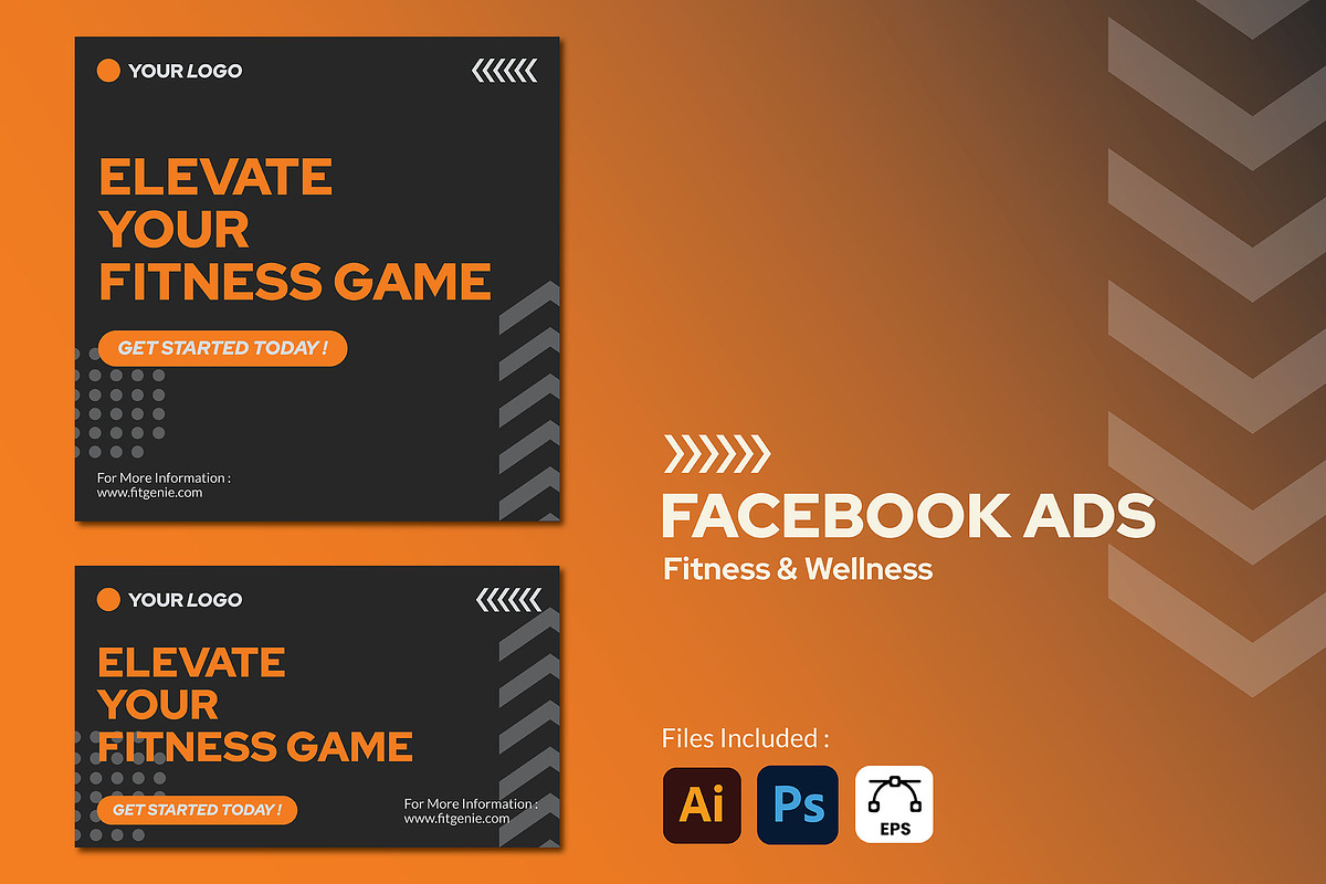 Fitness and Wellness - Facebook Ads, a Social Media Template by StreaksideStd (Photo 1 of 3)