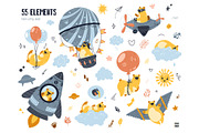 Air Bears vector clipart, an Animal Illustration by Brandianna (Thumbnail 2 of 11)