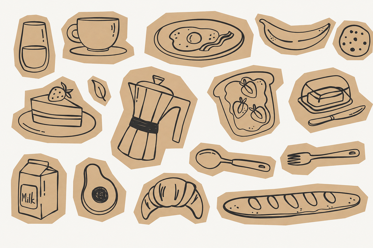 Kraft Paper Scrapbook Doodle Clipart, a Decorative Illustration by Anna Studio (Photo 9 of 12)