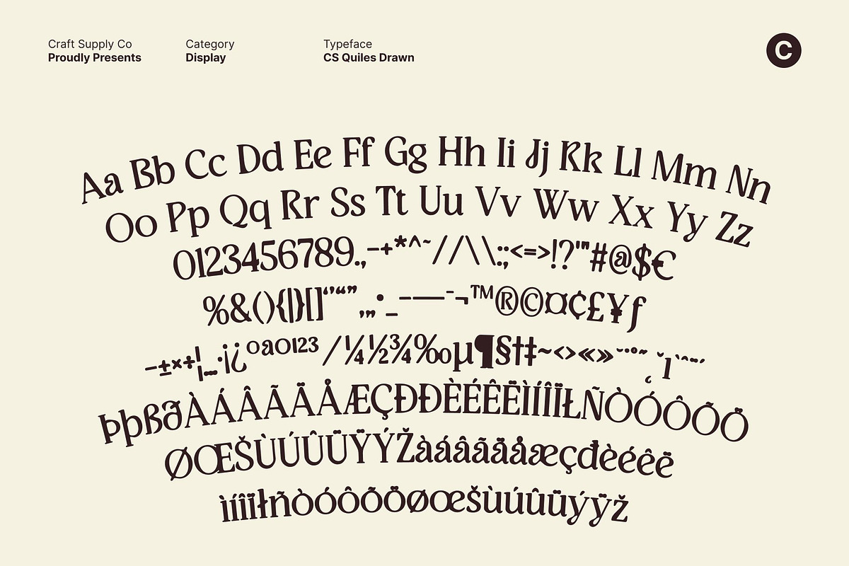 CS Quiles Drawn, a Serif Font by Craft Supply Co. (Photo 8 of 8)
