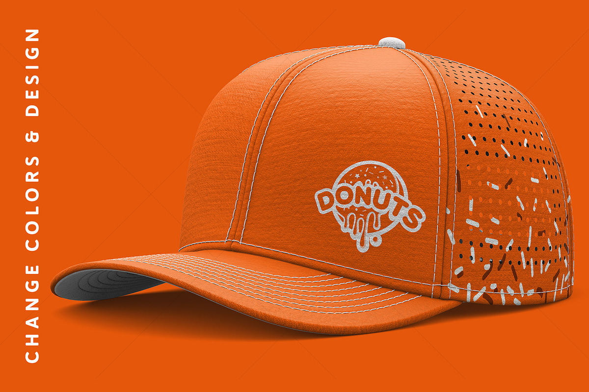 6-Panel Sports Cap Mockup PSD, a Hat Mockup by LESZ Design (Photo 3 of 4)