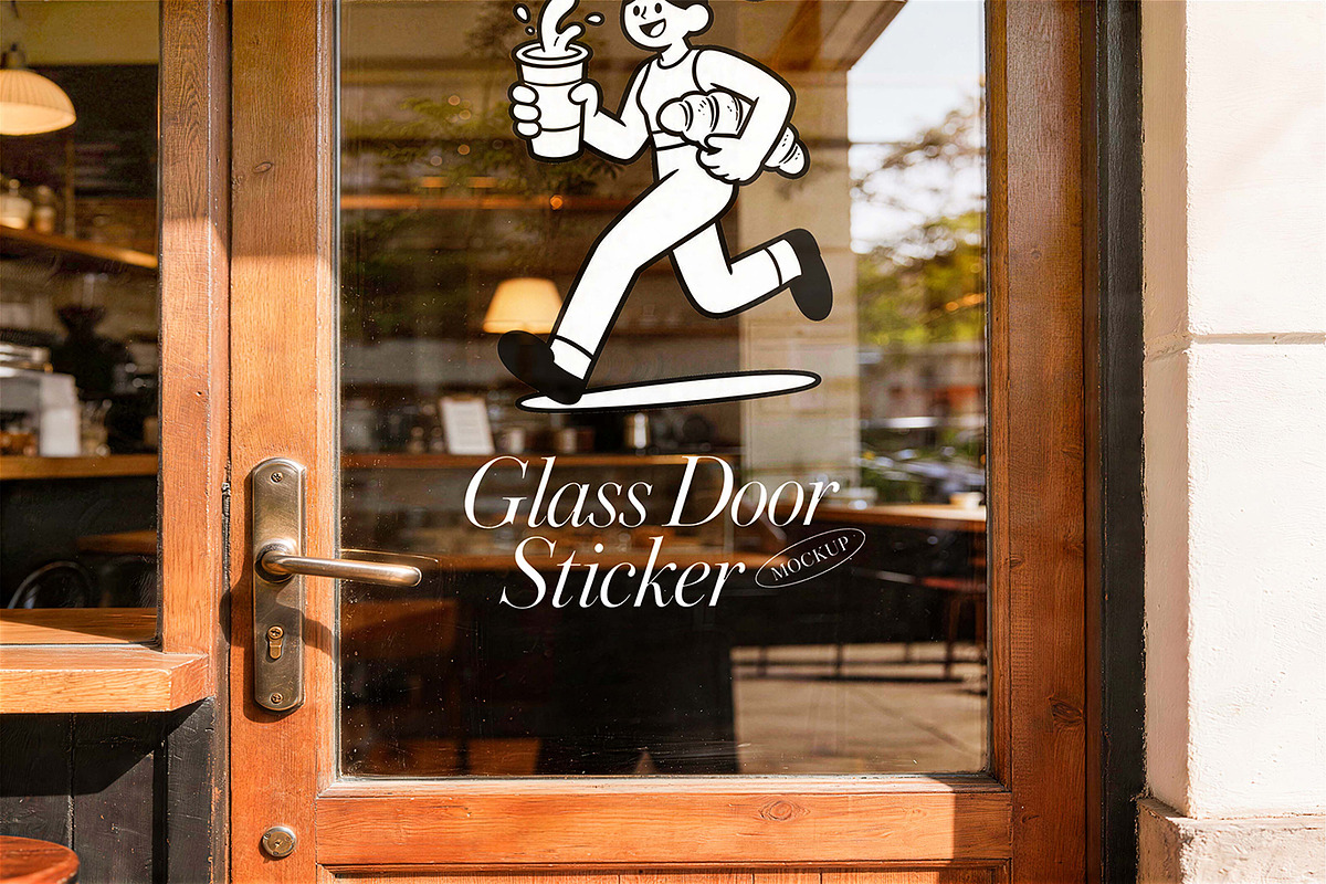 Cafe Glass Door Sticker Mockup, an Advertising Mockup by Pitchlook.Studio (Photo 2 of 4)