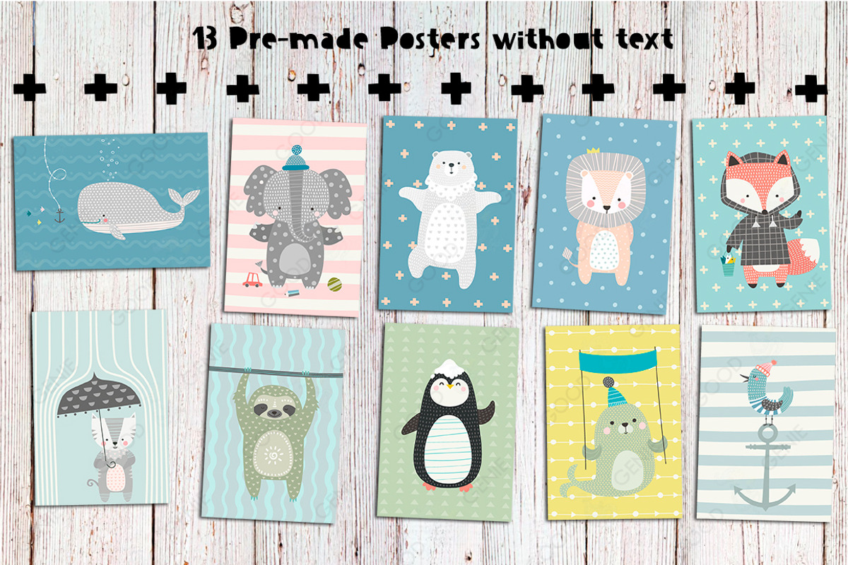 Cute World. Graphic set, an Animal Illustration by Good Genie (Photo 3 of 11)