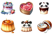 Pudding Watercolor Clipart, an Illustration by SinaCreation (Thumbnail 2 of 5)