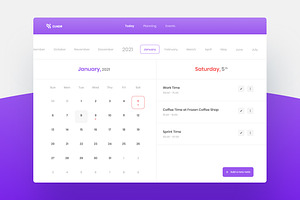 Web Calendar Design