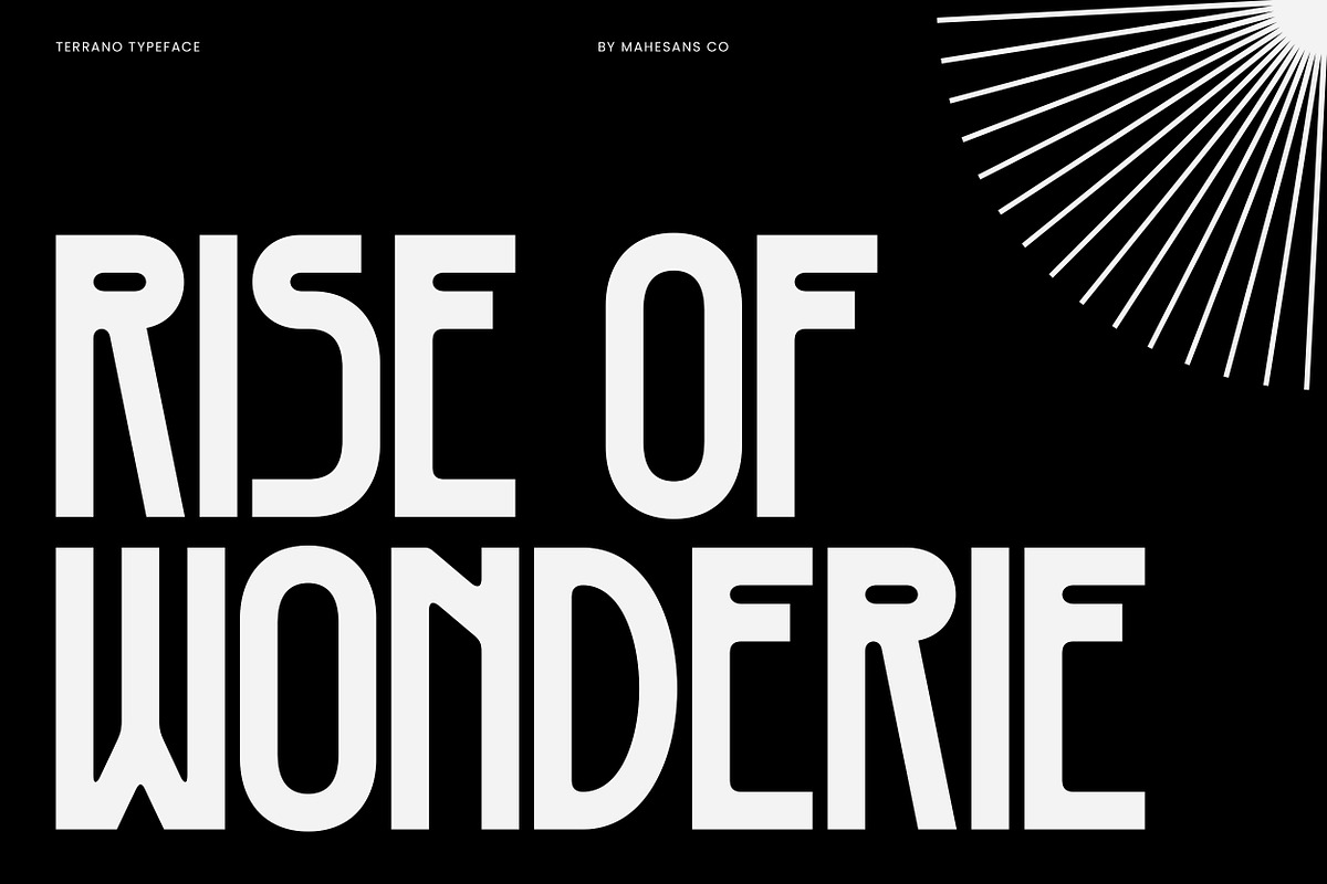 Terrano - Display Sans Serif Font, a Sans Serif Font by Mahesans Co (Photo 6 of 12)