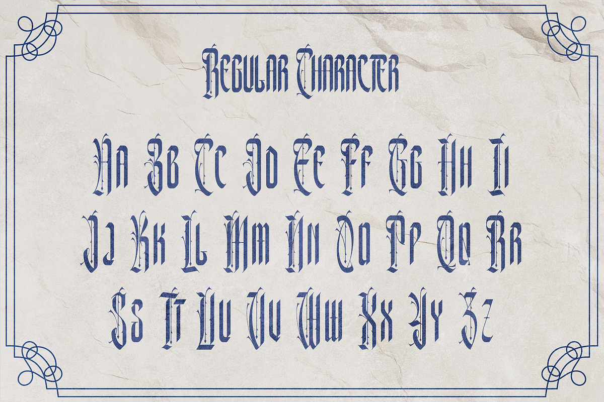 Xerathos Gothic Blackletter Medieval, a Blackletter Font by Letterara (Photo 10 of 15)