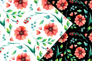 Spring flowers, watercolor clipart, an Illustration by Valin Malin (Thumbnail 9 of 14)