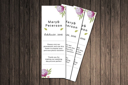 Photo Booth Place Card Template, a Card Template by retrographix
