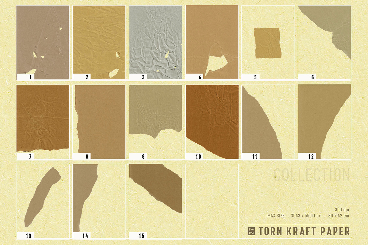 Kraft Paper Set, a Background Graphic by Suna Kosem (Photo 7 of 19)