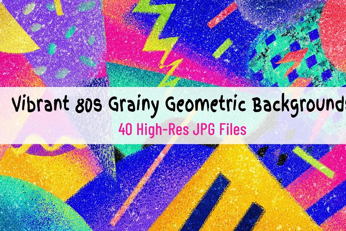 Vibrant 80s Retro Grainy Backgrounds, a Background Graphic by ArtIrisArt (Photo 1 of 5)