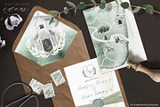 MAP wedding watercolor clip art, an Illustration by GrafikBoutique (Thumbnail 9 of 10)