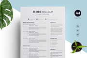 Minimalist Resume, a Resume Template by Pxl_graphic (Thumbnail 1 of 3)