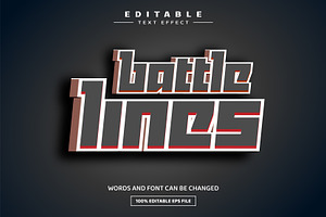 Battle Lines 3D Editable Text Effect