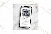 Digital Funeral Invitation CV FR005, a Social Media Template by TyphoonStudio (Thumbnail 1 of 5)