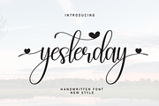 Yesterday | Script Font, a Handwritten Font by Scratchones (Thumbnail 1 of 9)