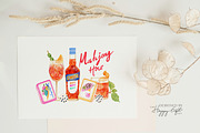 Aperitivo Mahjong Cocktails, a Food Illustration by TheHappyGiftArt (Thumbnail 9 of 10)