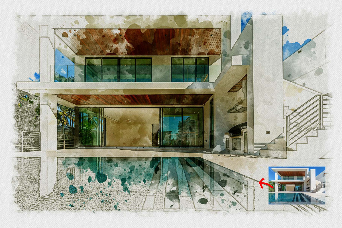 Architecture Sketch Photoshop Action, an Action Add-On by MRI STUDIO (Photo 16 of 17)