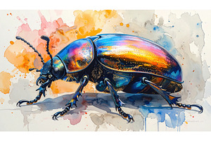 A metallic beetle painted in radiant, an Animal Photo by Igor Tichonow