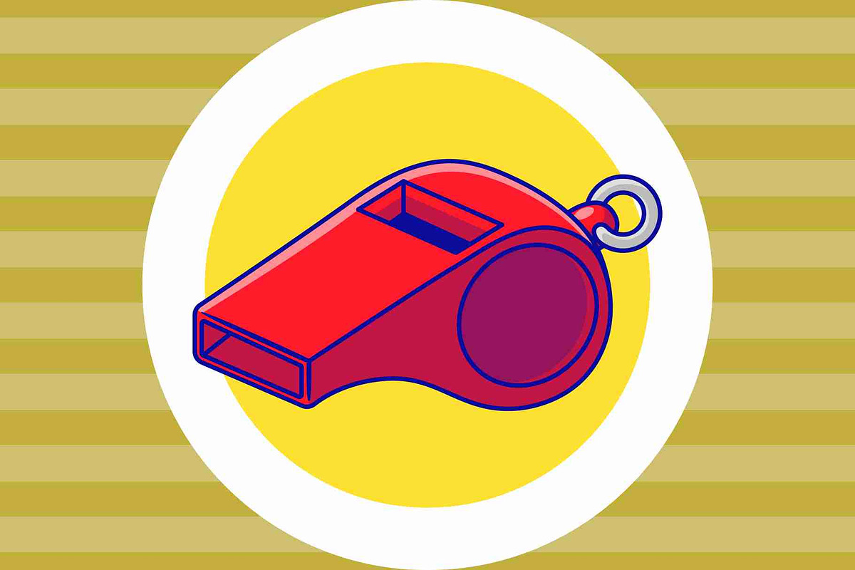 Whistle Blower Cartoon Vector Icons, an Object Illustration by Artstorystudio (Photo 2 of 3)
