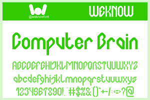 Computer Brain font