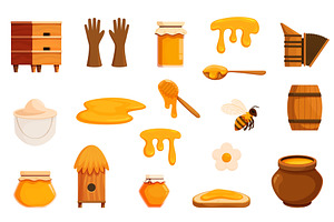 Cartoon beekeeping. Honey in clay, a Food Illustration by Valerie Bodnar
