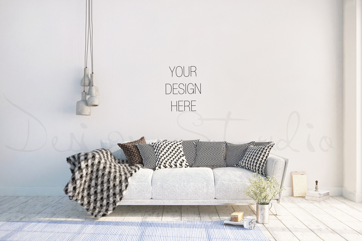 interior PSD, living room photo, a Print Template by HisariDS Mockup Design (Photo 1 of 4)