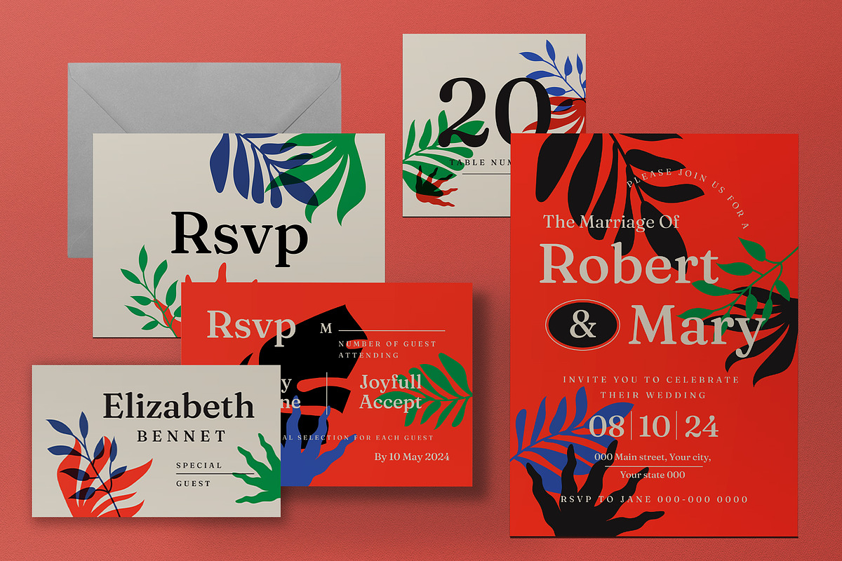 Wedding Invitation Set, an Invitation Template by graphicook (Photo 3 of 3)